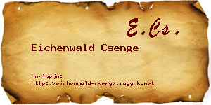 Eichenwald Csenge névjegykártya
